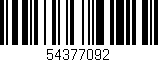 Código de barras (EAN, GTIN, SKU, ISBN): '54377092'