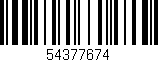 Código de barras (EAN, GTIN, SKU, ISBN): '54377674'
