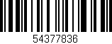 Código de barras (EAN, GTIN, SKU, ISBN): '54377836'