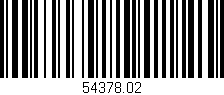 Código de barras (EAN, GTIN, SKU, ISBN): '54378.02'