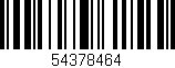 Código de barras (EAN, GTIN, SKU, ISBN): '54378464'