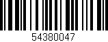 Código de barras (EAN, GTIN, SKU, ISBN): '54380047'