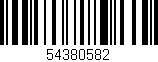 Código de barras (EAN, GTIN, SKU, ISBN): '54380582'