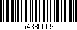 Código de barras (EAN, GTIN, SKU, ISBN): '54380609'