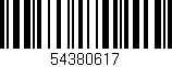 Código de barras (EAN, GTIN, SKU, ISBN): '54380617'