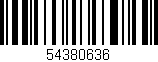 Código de barras (EAN, GTIN, SKU, ISBN): '54380636'