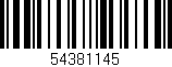Código de barras (EAN, GTIN, SKU, ISBN): '54381145'