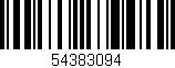 Código de barras (EAN, GTIN, SKU, ISBN): '54383094'