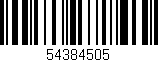 Código de barras (EAN, GTIN, SKU, ISBN): '54384505'