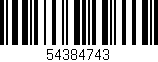 Código de barras (EAN, GTIN, SKU, ISBN): '54384743'