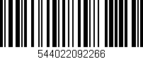 Código de barras (EAN, GTIN, SKU, ISBN): '544022092266'