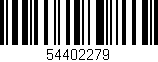 Código de barras (EAN, GTIN, SKU, ISBN): '54402279'
