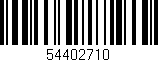 Código de barras (EAN, GTIN, SKU, ISBN): '54402710'