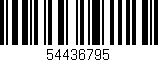 Código de barras (EAN, GTIN, SKU, ISBN): '54436795'