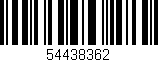 Código de barras (EAN, GTIN, SKU, ISBN): '54438362'