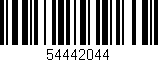 Código de barras (EAN, GTIN, SKU, ISBN): '54442044'