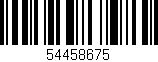 Código de barras (EAN, GTIN, SKU, ISBN): '54458675'
