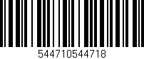 Código de barras (EAN, GTIN, SKU, ISBN): '544710544718'