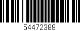 Código de barras (EAN, GTIN, SKU, ISBN): '54472389'