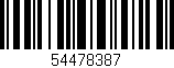 Código de barras (EAN, GTIN, SKU, ISBN): '54478387'