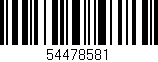 Código de barras (EAN, GTIN, SKU, ISBN): '54478581'