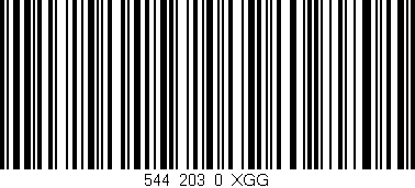 Código de barras (EAN, GTIN, SKU, ISBN): '544_203_0_XGG'