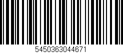 Código de barras (EAN, GTIN, SKU, ISBN): '5450363044671'
