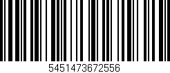 Código de barras (EAN, GTIN, SKU, ISBN): '5451473672556'