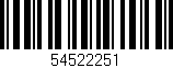 Código de barras (EAN, GTIN, SKU, ISBN): '54522251'