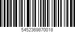 Código de barras (EAN, GTIN, SKU, ISBN): '5452369870018'