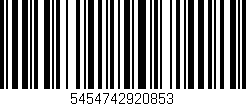 Código de barras (EAN, GTIN, SKU, ISBN): '5454742920853'