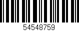 Código de barras (EAN, GTIN, SKU, ISBN): '54548759'