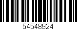 Código de barras (EAN, GTIN, SKU, ISBN): '54548924'