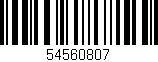 Código de barras (EAN, GTIN, SKU, ISBN): '54560807'