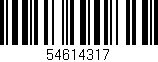 Código de barras (EAN, GTIN, SKU, ISBN): '54614317'