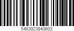 Código de barras (EAN, GTIN, SKU, ISBN): '5463923940603'
