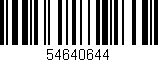 Código de barras (EAN, GTIN, SKU, ISBN): '54640644'