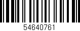 Código de barras (EAN, GTIN, SKU, ISBN): '54640761'