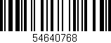 Código de barras (EAN, GTIN, SKU, ISBN): '54640768'
