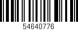 Código de barras (EAN, GTIN, SKU, ISBN): '54640776'