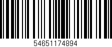 Código de barras (EAN, GTIN, SKU, ISBN): '54651174894'