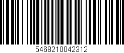 Código de barras (EAN, GTIN, SKU, ISBN): '5468210042312'