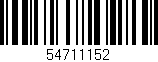 Código de barras (EAN, GTIN, SKU, ISBN): '54711152'