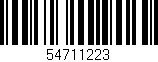 Código de barras (EAN, GTIN, SKU, ISBN): '54711223'