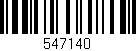 Código de barras (EAN, GTIN, SKU, ISBN): '547140'