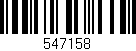Código de barras (EAN, GTIN, SKU, ISBN): '547158'