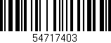 Código de barras (EAN, GTIN, SKU, ISBN): '54717403'