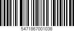 Código de barras (EAN, GTIN, SKU, ISBN): '5471867001038'