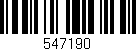 Código de barras (EAN, GTIN, SKU, ISBN): '547190'