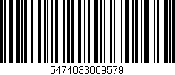Código de barras (EAN, GTIN, SKU, ISBN): '5474033009579'